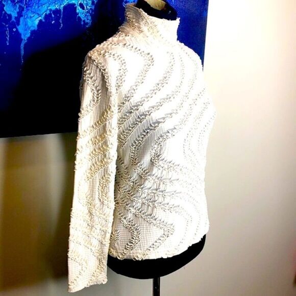 Baxis & Baxis Long Sleeve Zip-up Top with Cutout Design - Picture 3 of 11